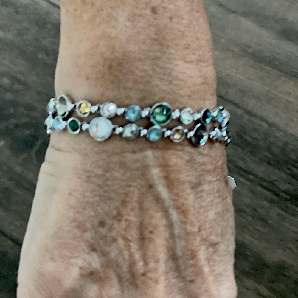 Touchstone double-strand Swarovski Crystal Bracelet NWT